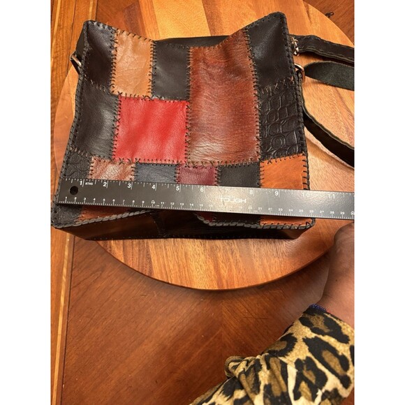 Unbranded Leather Multicolor Patchwork Shoulder Crossbody Bag Purse - Picture 8 of 12